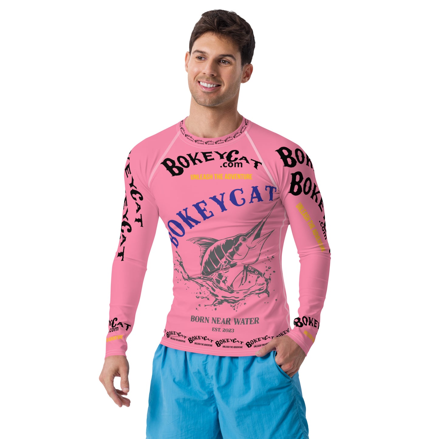 BokeyCat ,com Men's Rash Guard