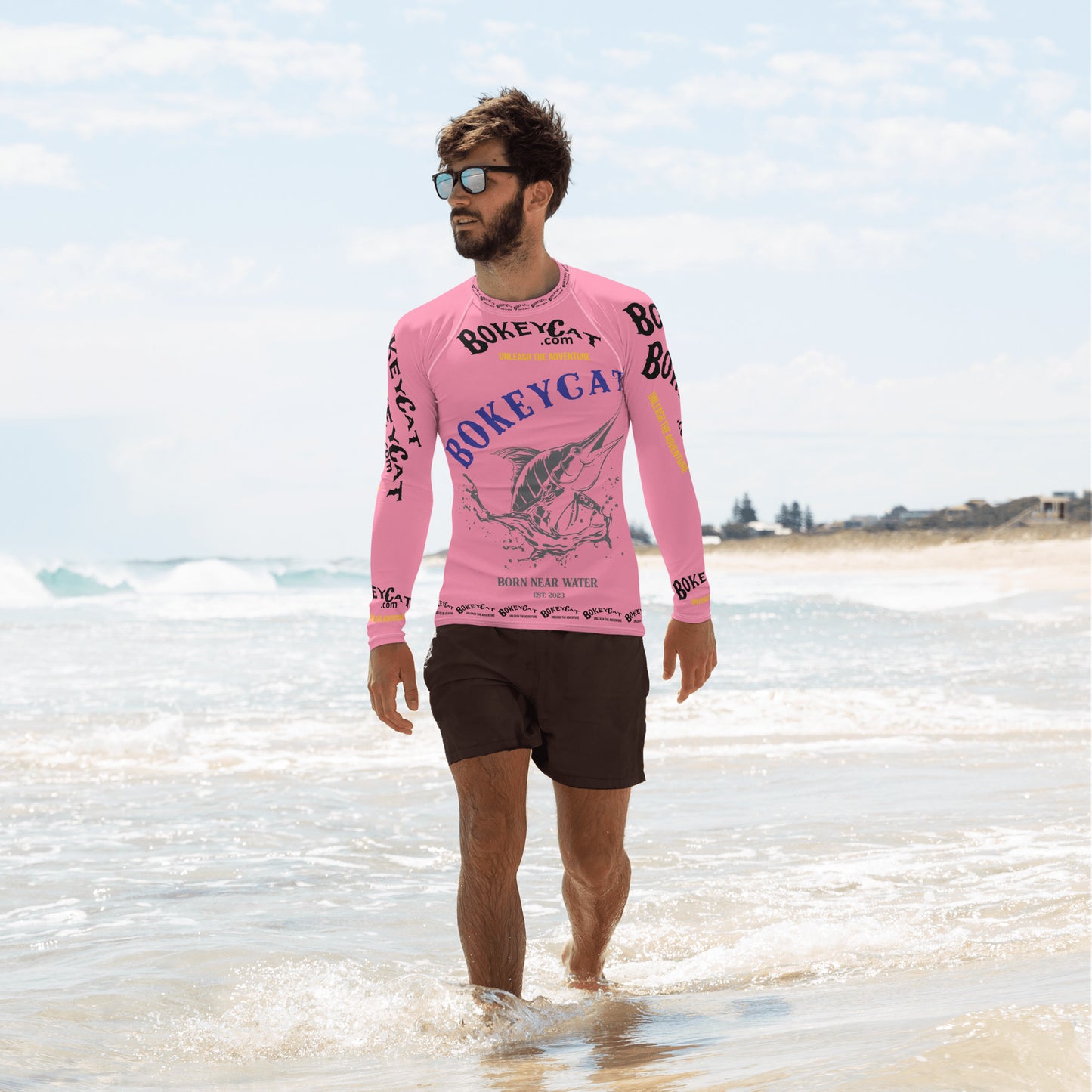 BokeyCat ,com Men's Rash Guard