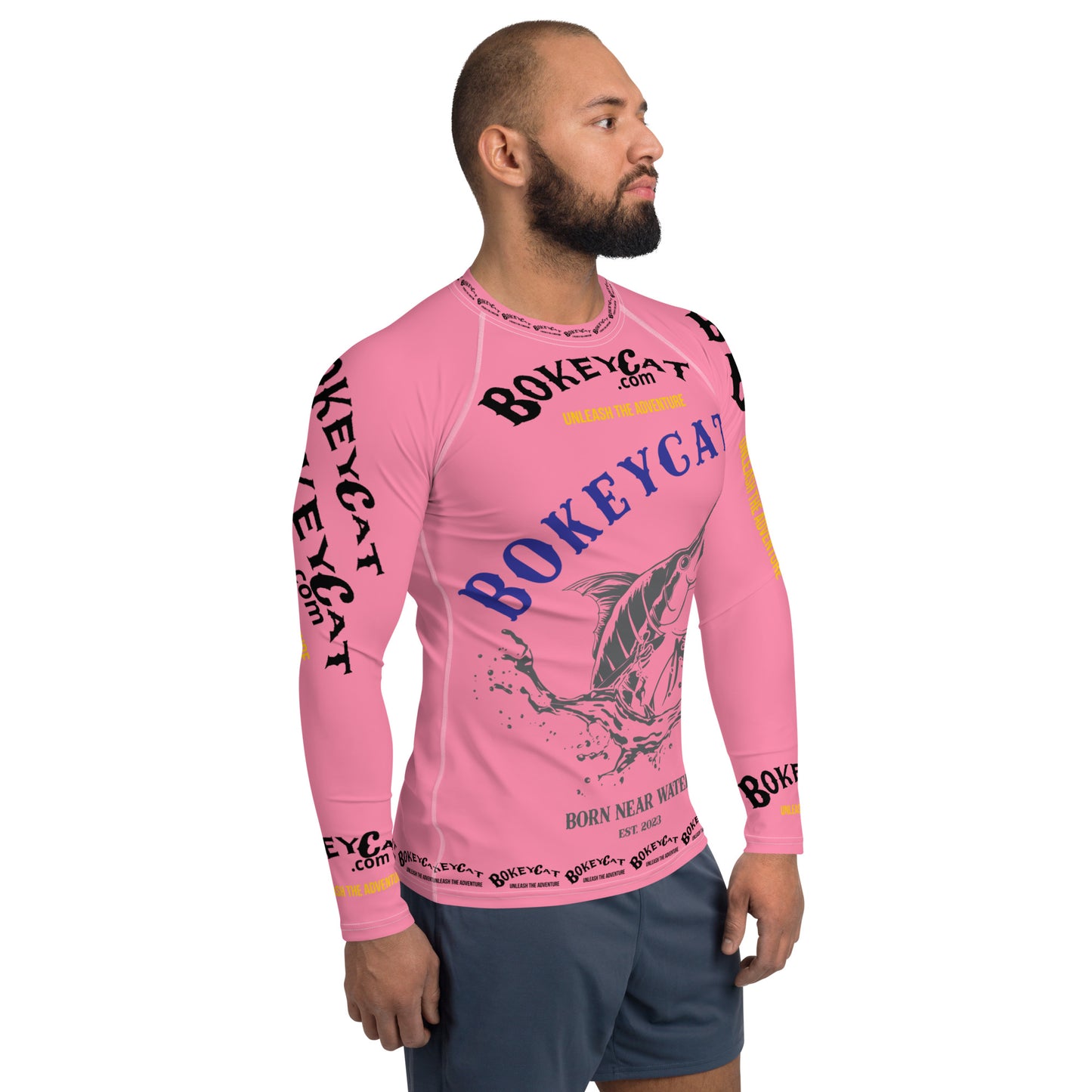 BokeyCat ,com Men's Rash Guard