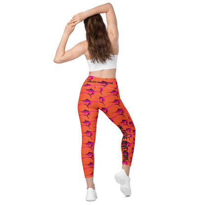 BokeyCat Crossover leggings with pockets