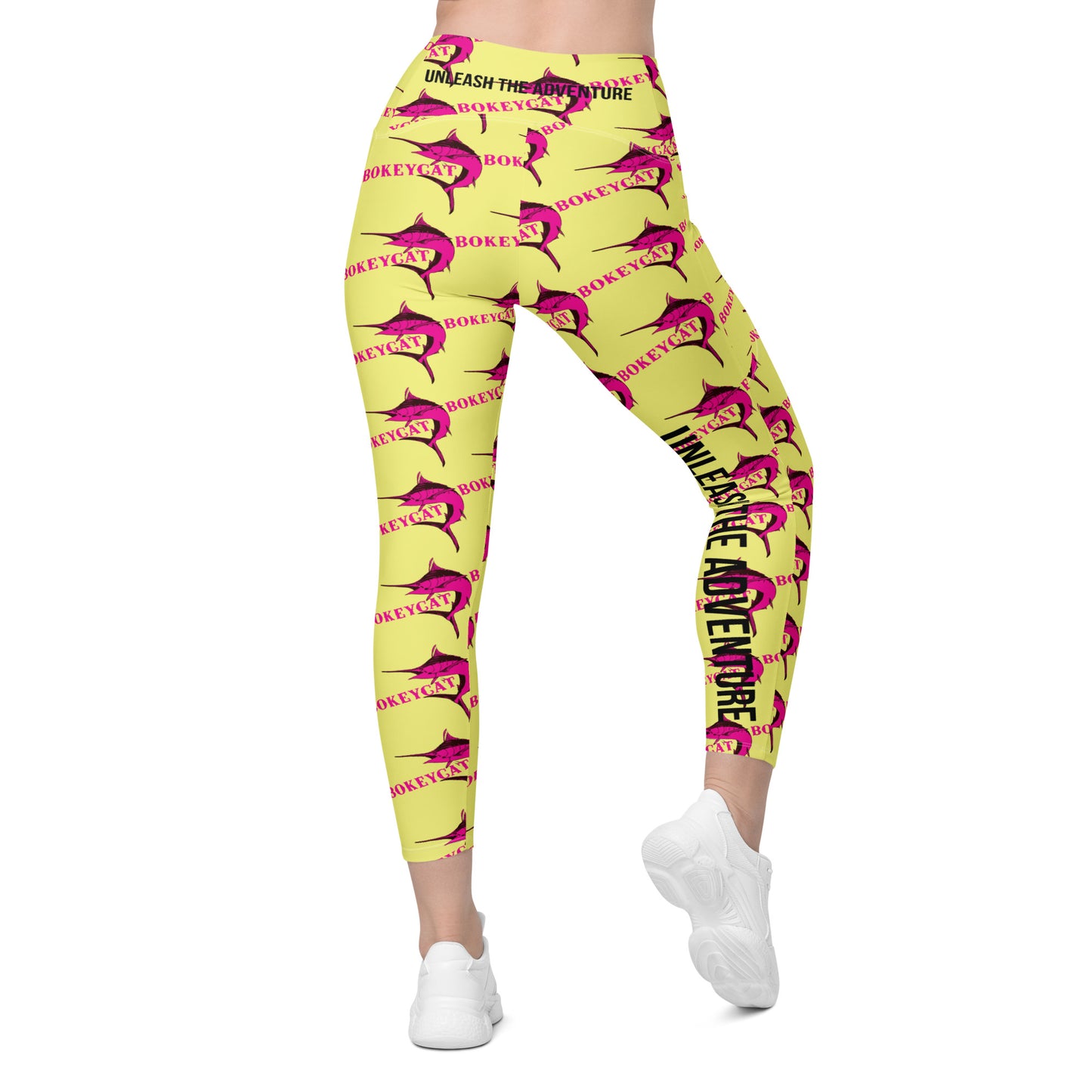 BokeyCat Crossover leggings with pockets