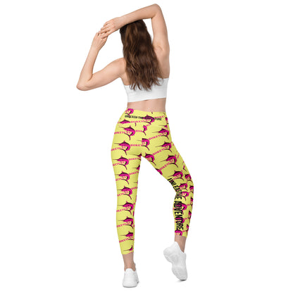 BokeyCat Crossover leggings with pockets