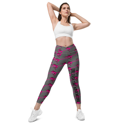 BokeyCat Crossover leggings with pockets