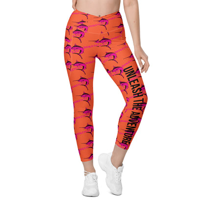 BokeyCat Crossover leggings with pockets