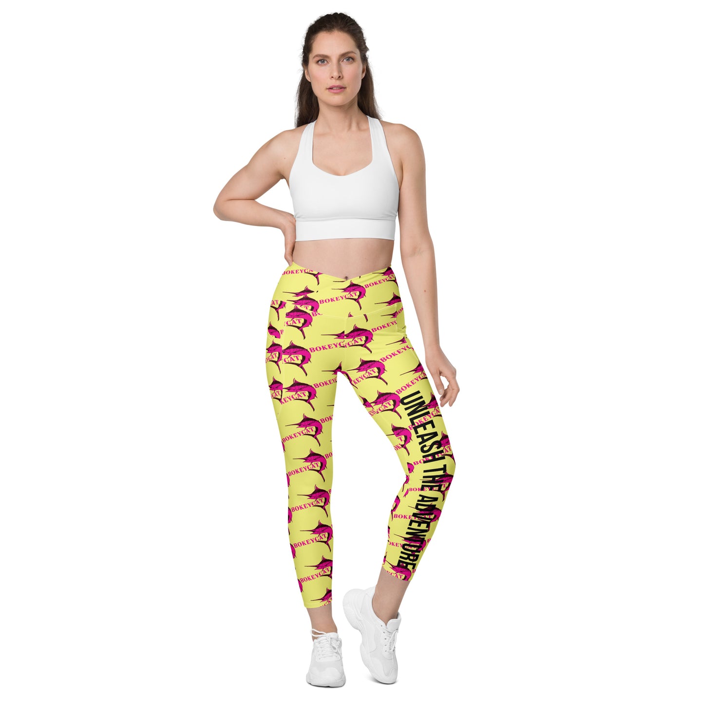 BokeyCat Crossover leggings with pockets