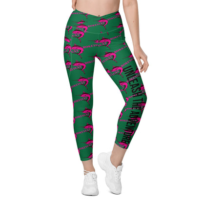 BokeyCat Crossover leggings with pockets