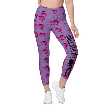 BokeyCat Crossover leggings with pockets