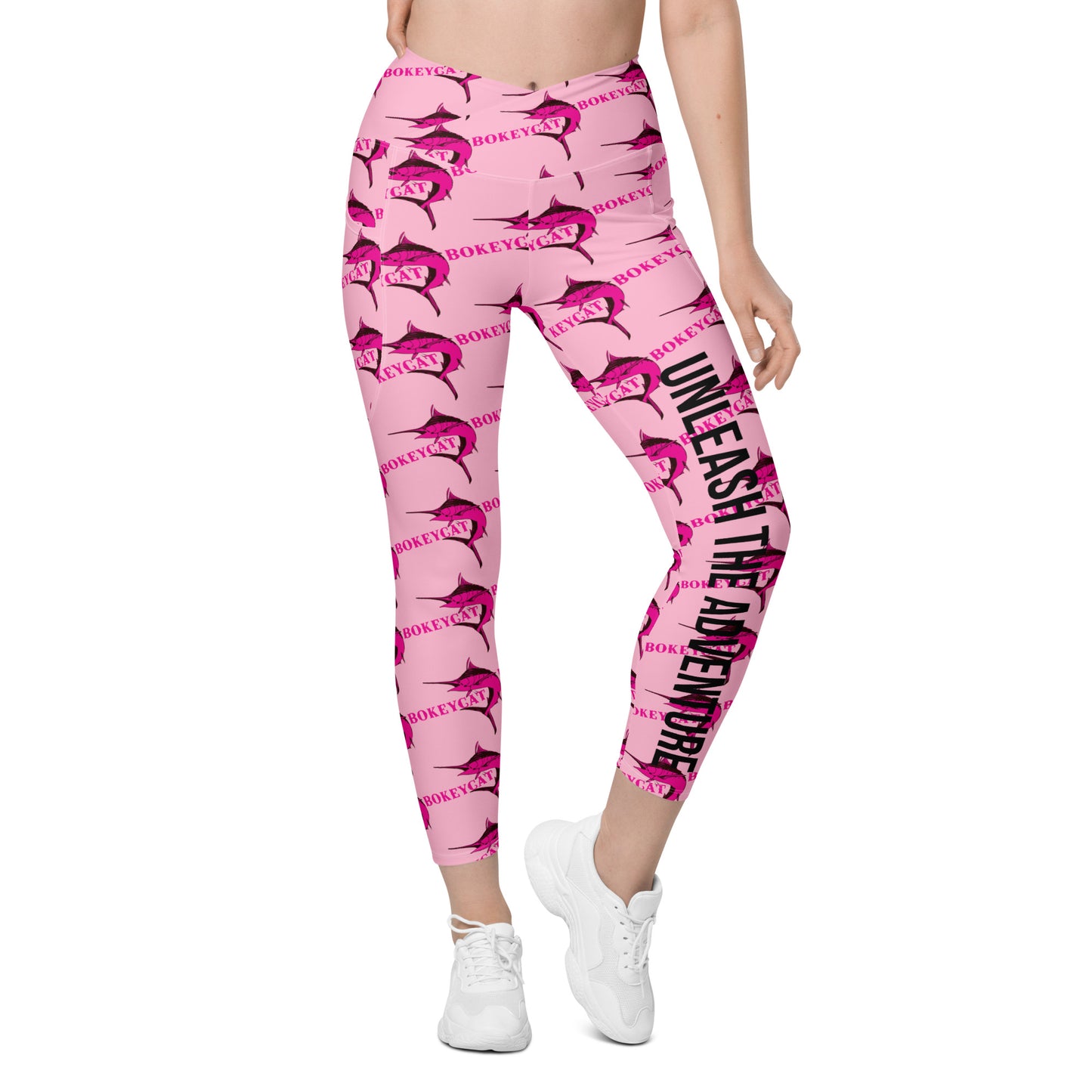 BokeyCat Crossover leggings with pockets