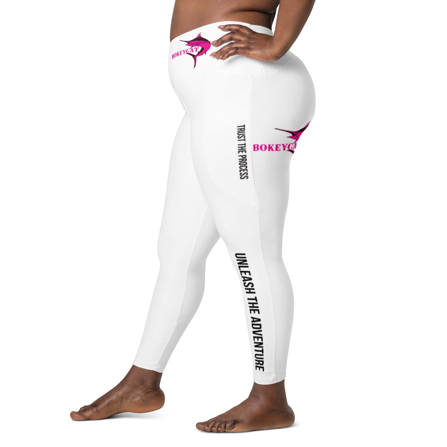 BokeyCat Crossover leggings with pockets