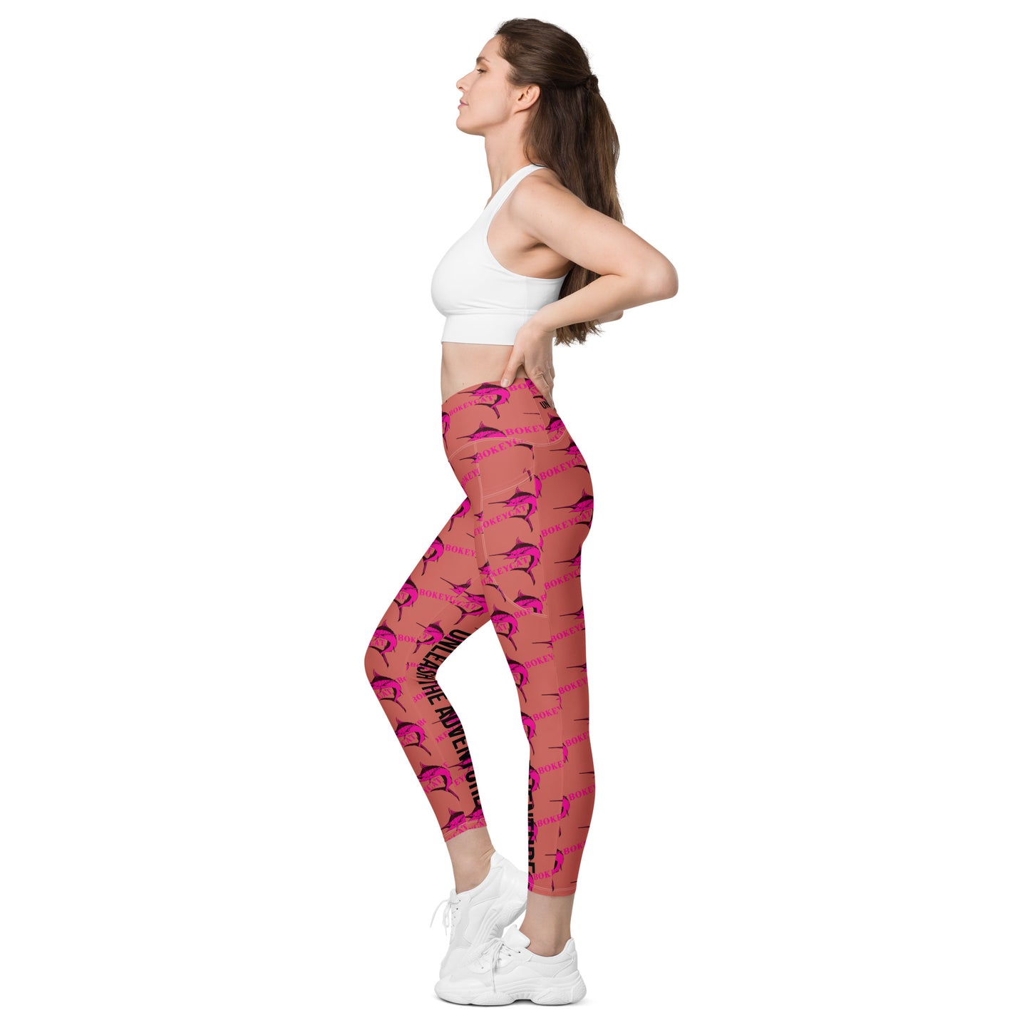 BokeyCat Crossover leggings with pockets