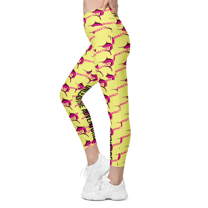 BokeyCat Crossover leggings with pockets