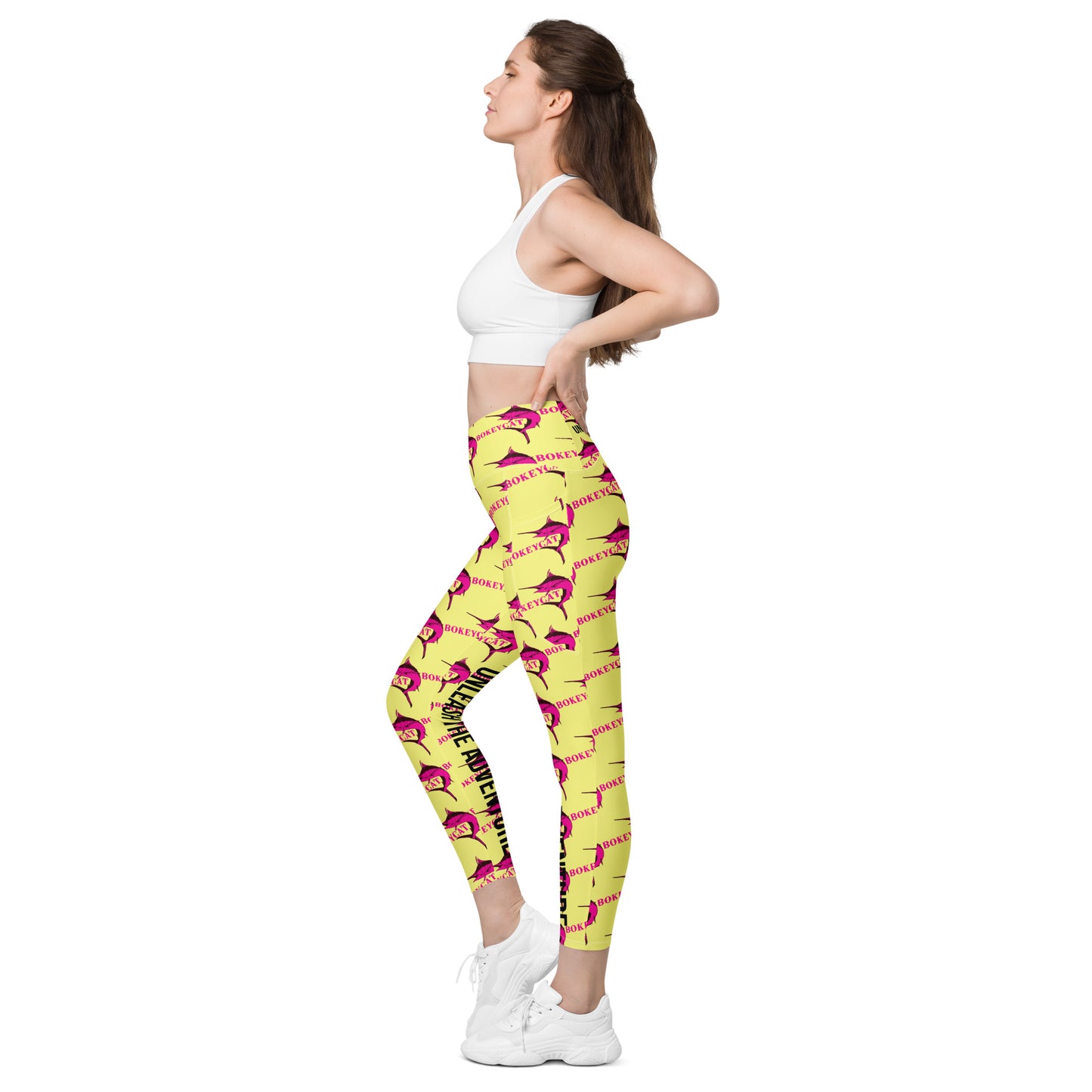 BokeyCat Crossover leggings with pockets