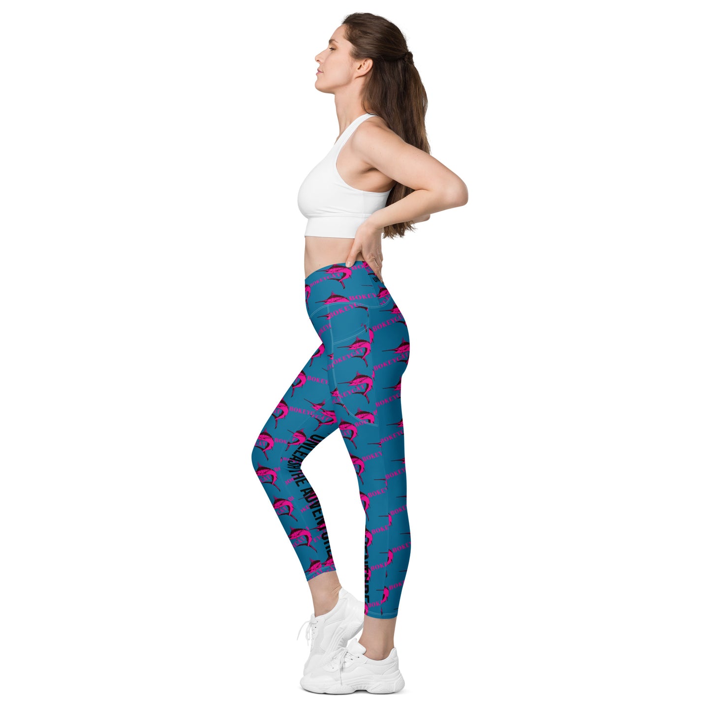 BokeyCat Crossover leggings with pockets