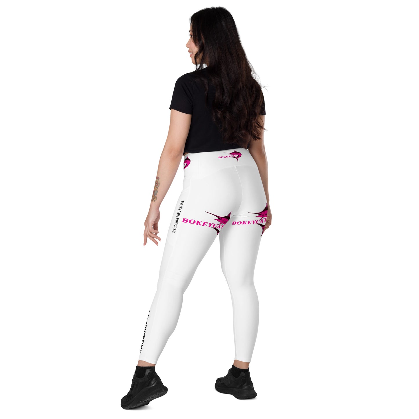 BokeyCat Crossover leggings with pockets