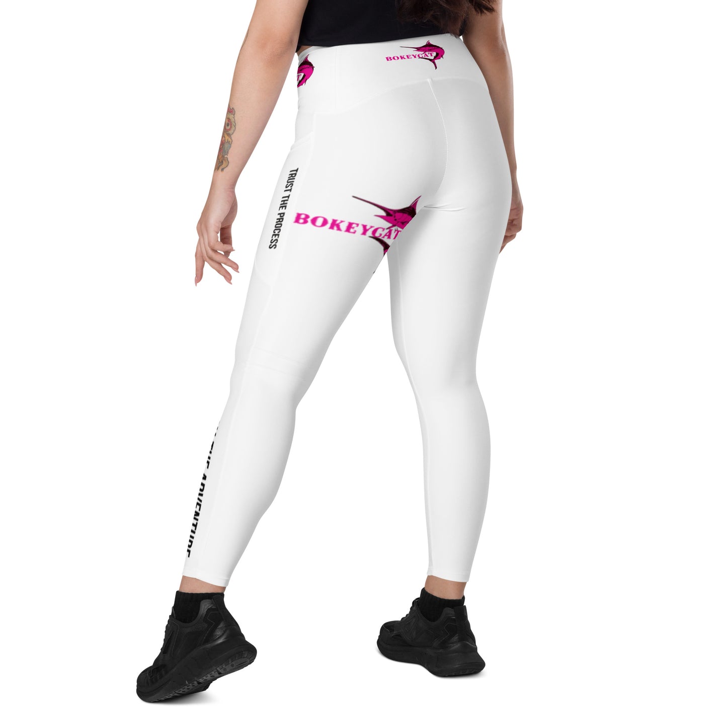 BokeyCat Crossover leggings with pockets