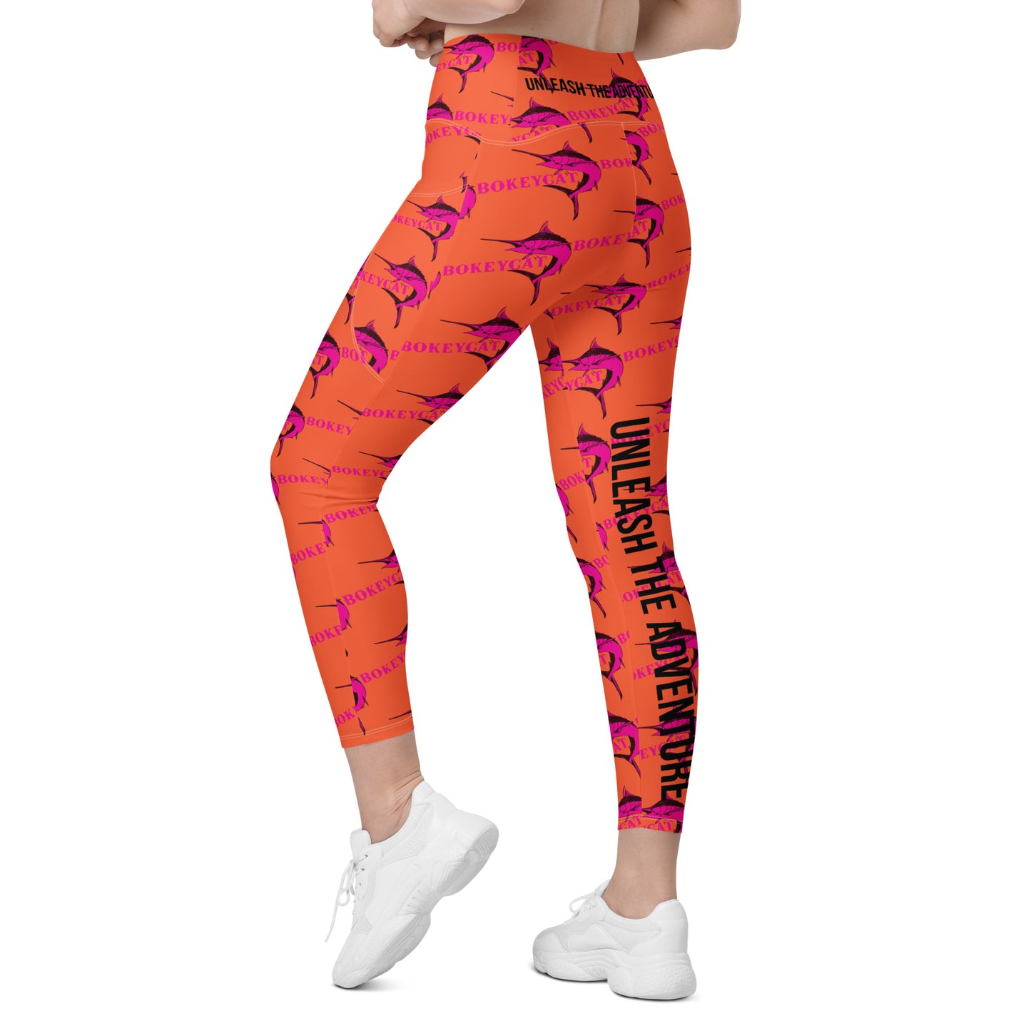 BokeyCat Crossover leggings with pockets