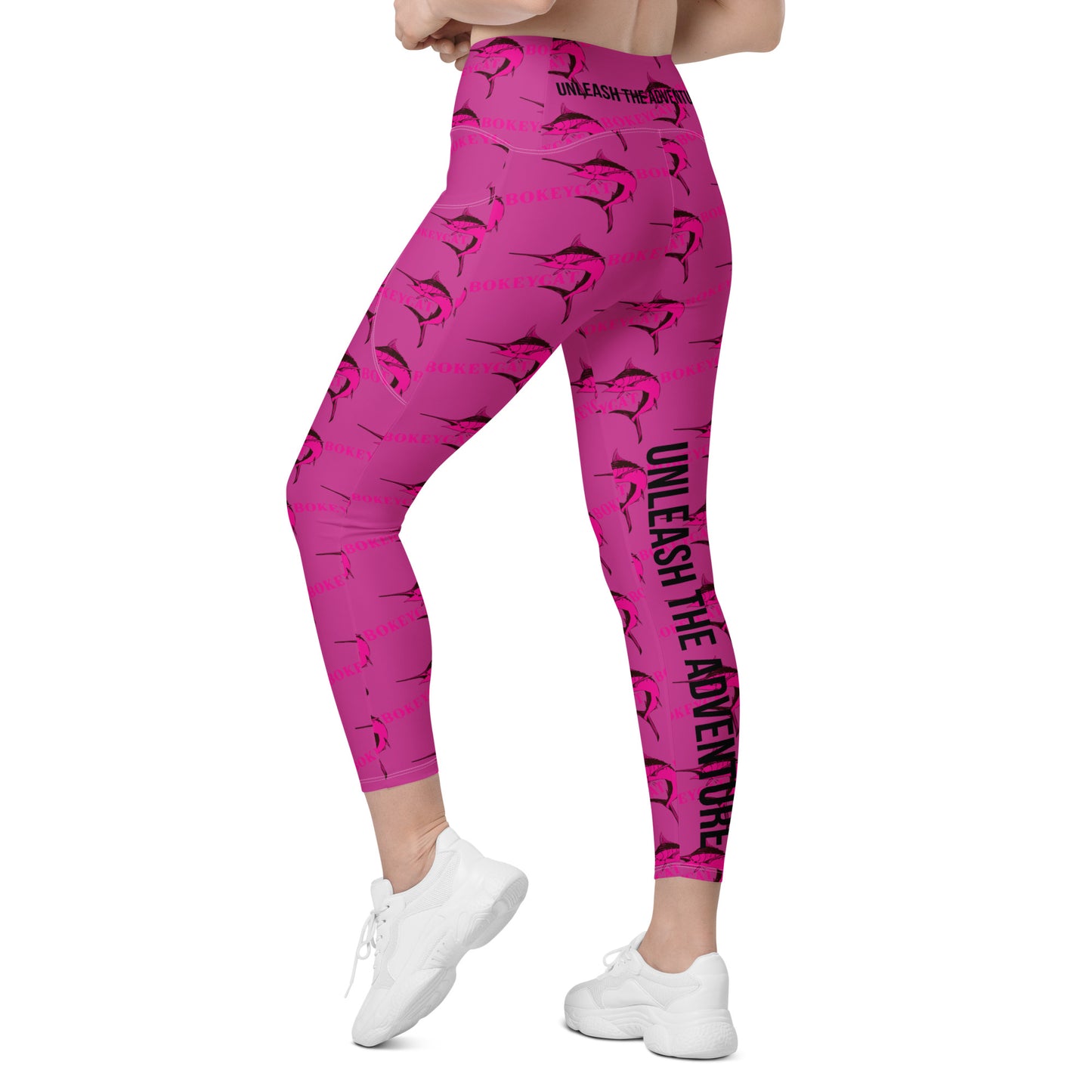 BokeyCat Crossover leggings with pockets