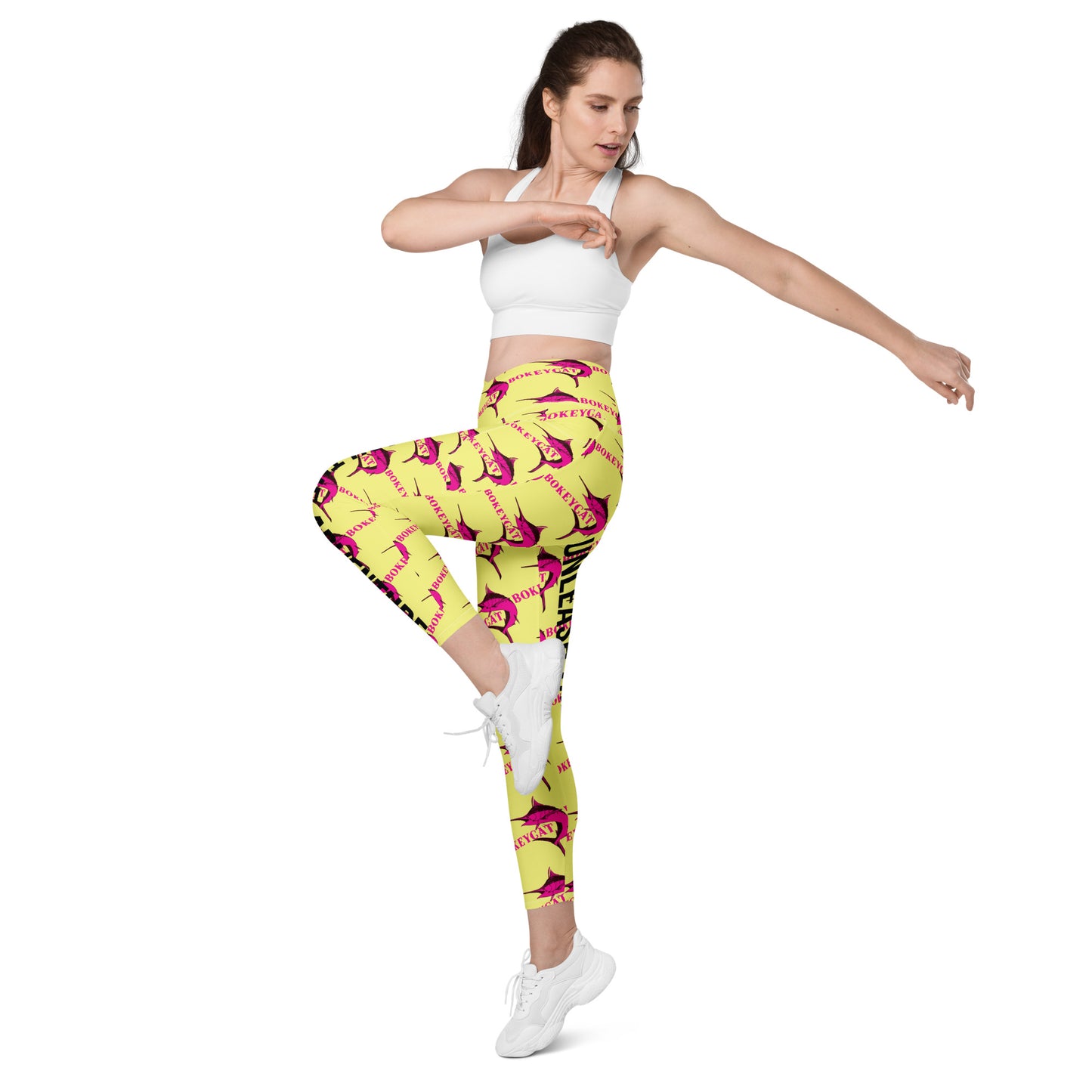 BokeyCat Crossover leggings with pockets