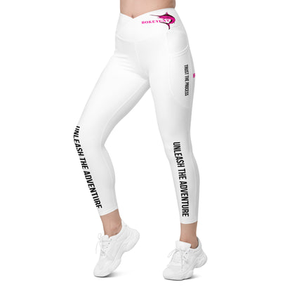 BokeyCat Crossover leggings with pockets