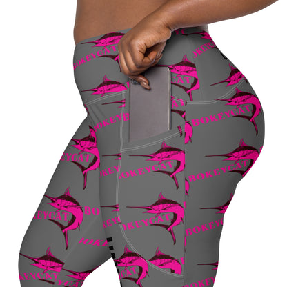 BokeyCat Crossover leggings with pockets