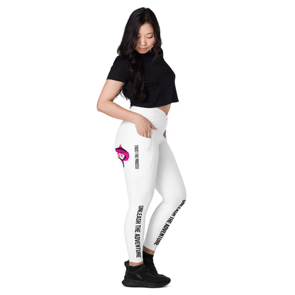 BokeyCat Crossover leggings with pockets