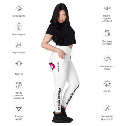 BokeyCat Crossover leggings with pockets