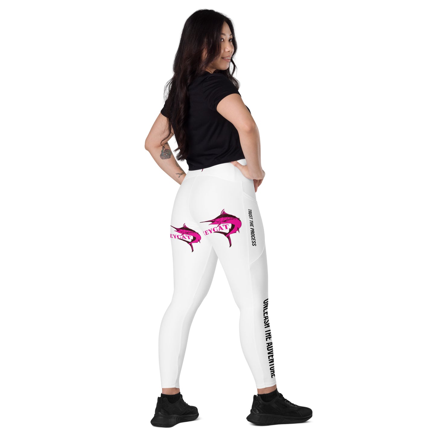 BokeyCat Crossover leggings with pockets