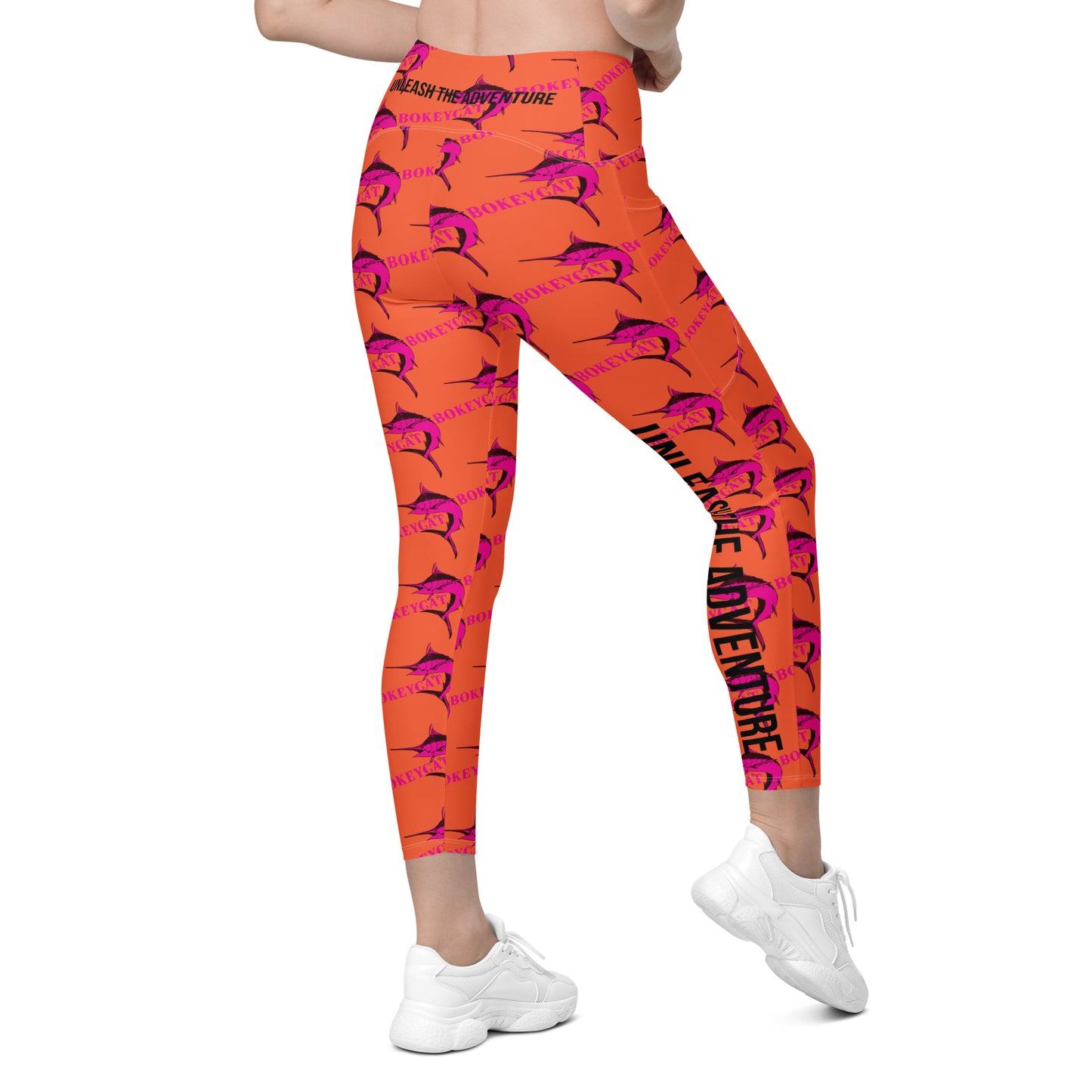 BokeyCat Crossover leggings with pockets