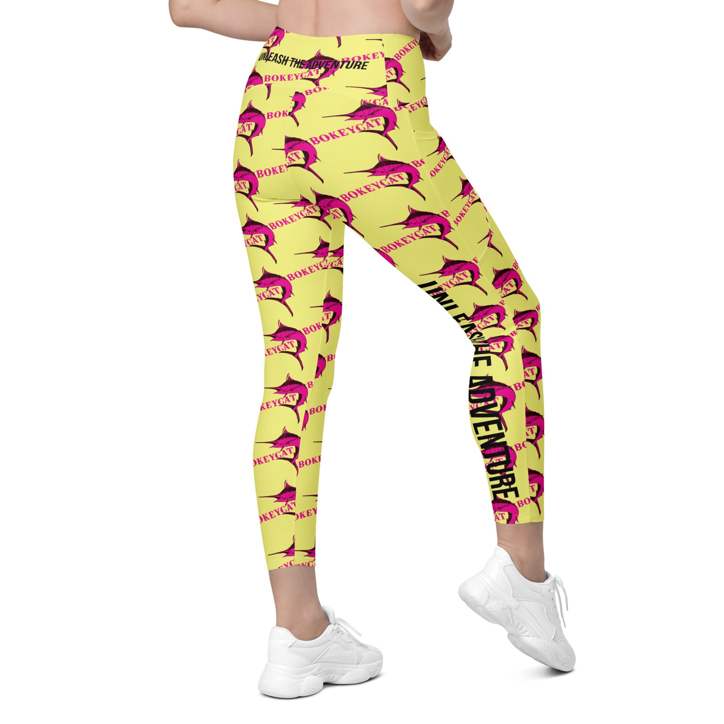 BokeyCat Crossover leggings with pockets