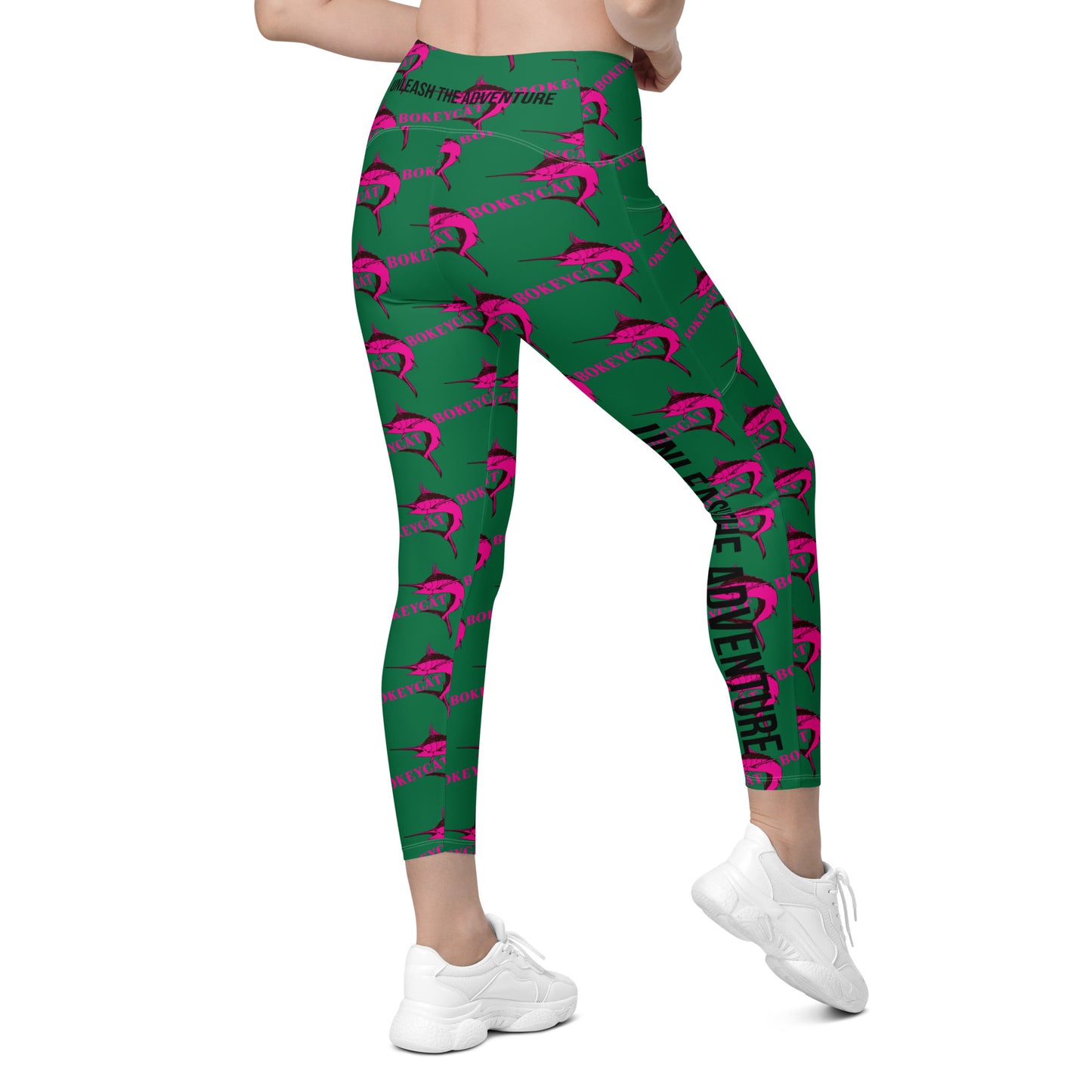 BokeyCat Crossover leggings with pockets