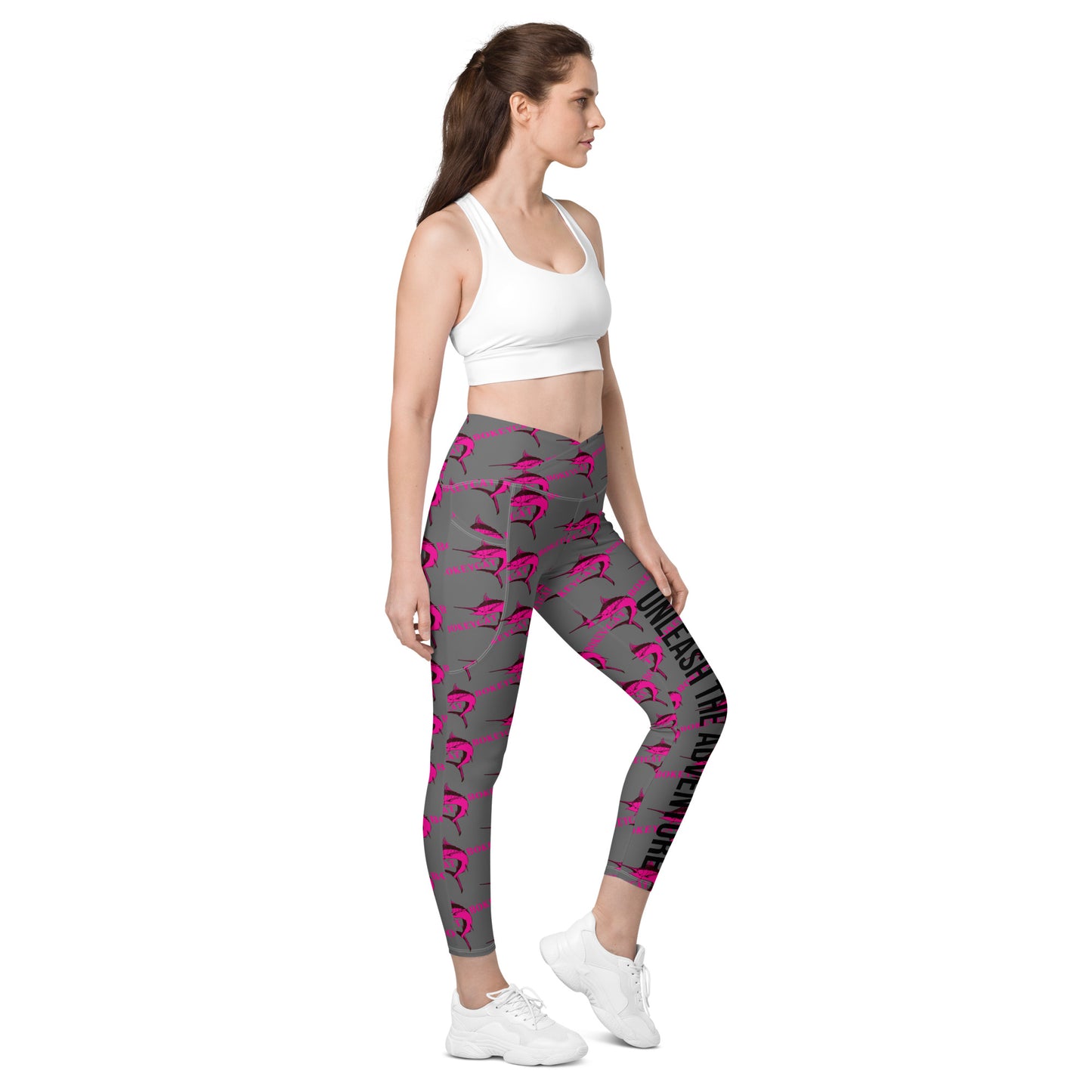 BokeyCat Crossover leggings with pockets