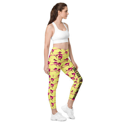 BokeyCat Crossover leggings with pockets