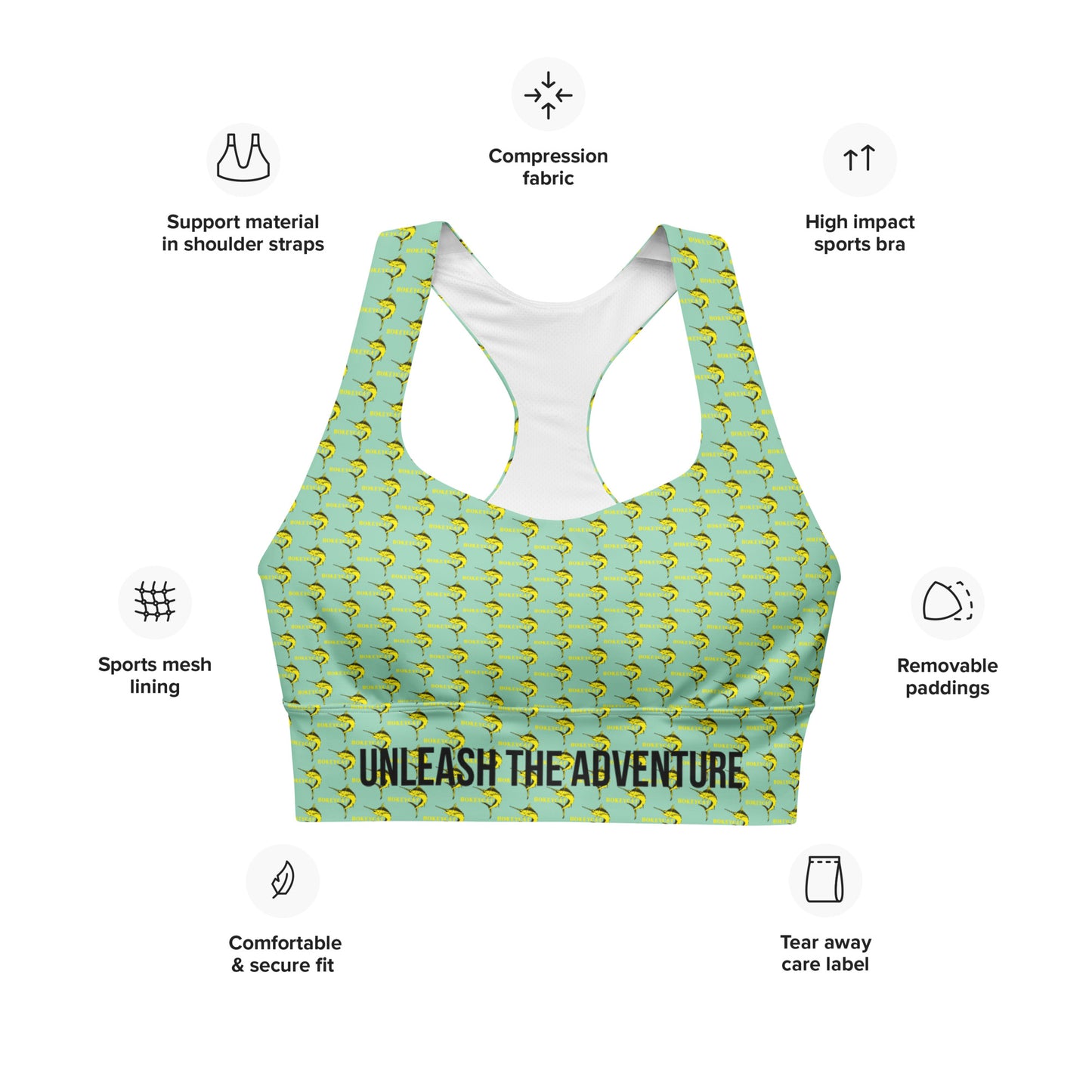 BokeyCat Longline Sports Bra