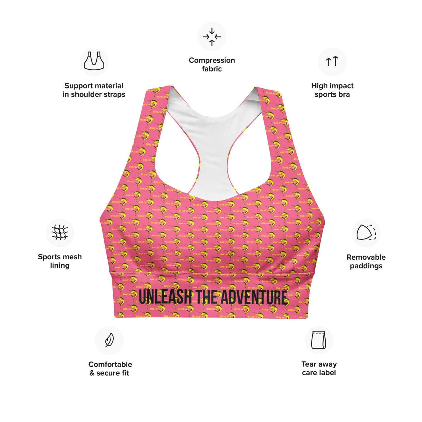 BokeyCat  Longline Sports Bra