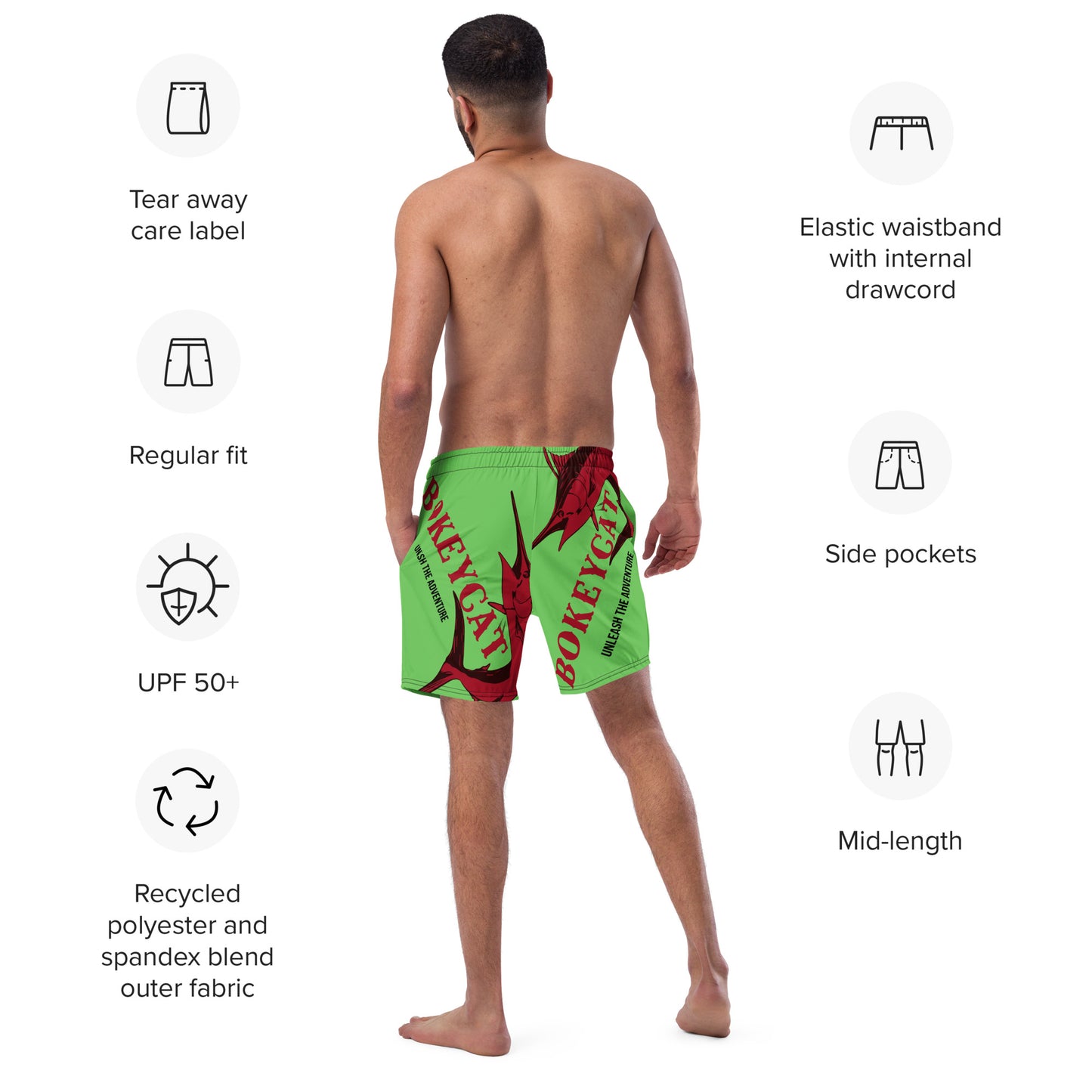 BokeyCat Swim Trunks