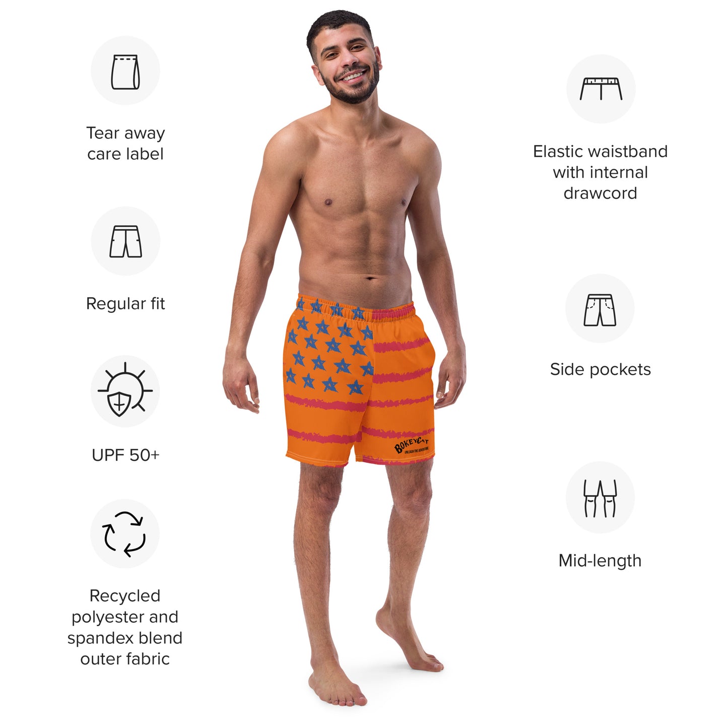 BokeyCat Swim Trunks