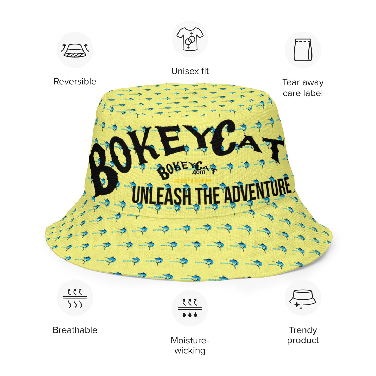 BokeyCat Reversible bucket hat