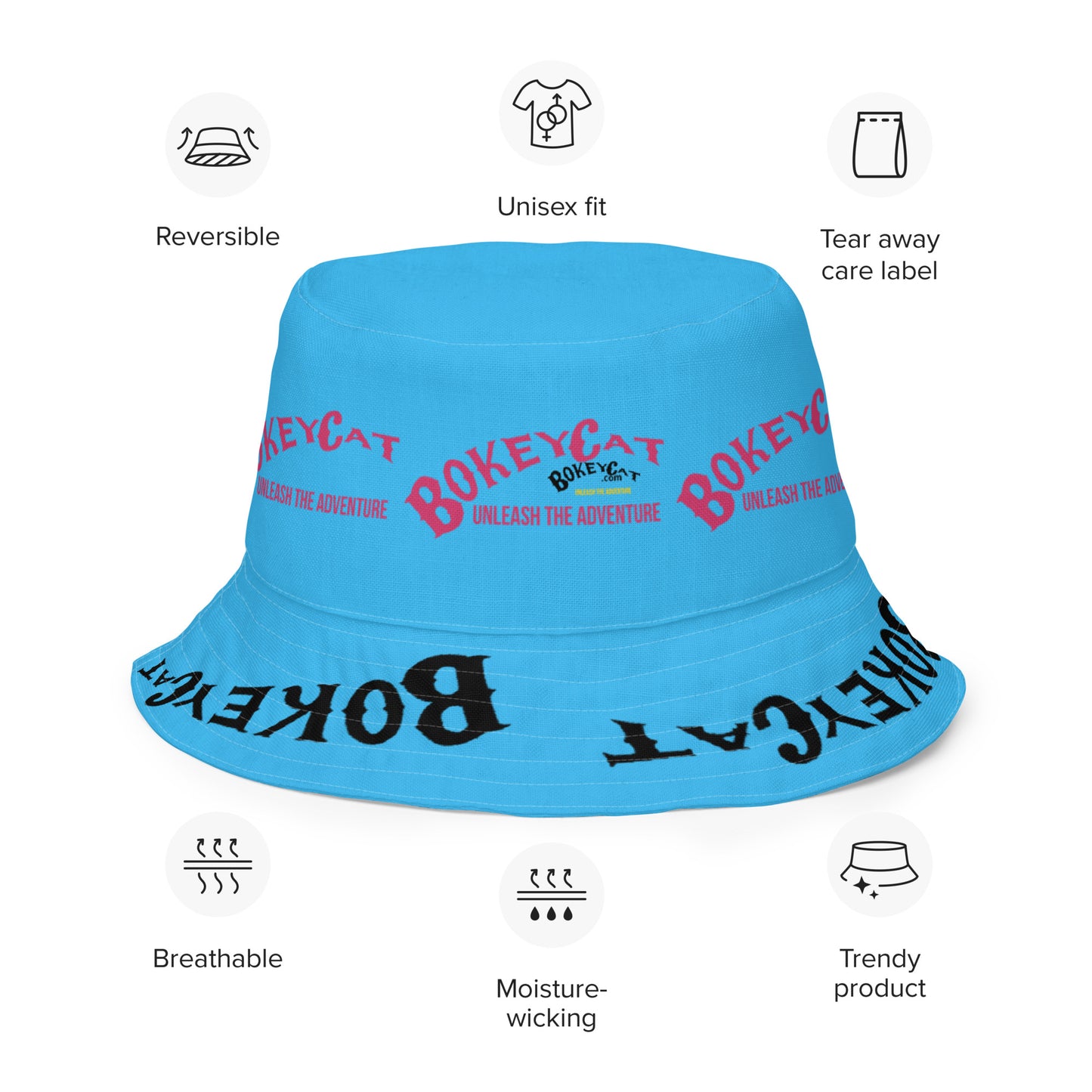 BokeyCat Reversible bucket hat