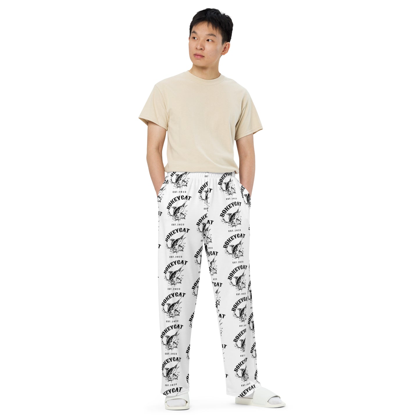 BokeyCat  unisex wide-leg pants