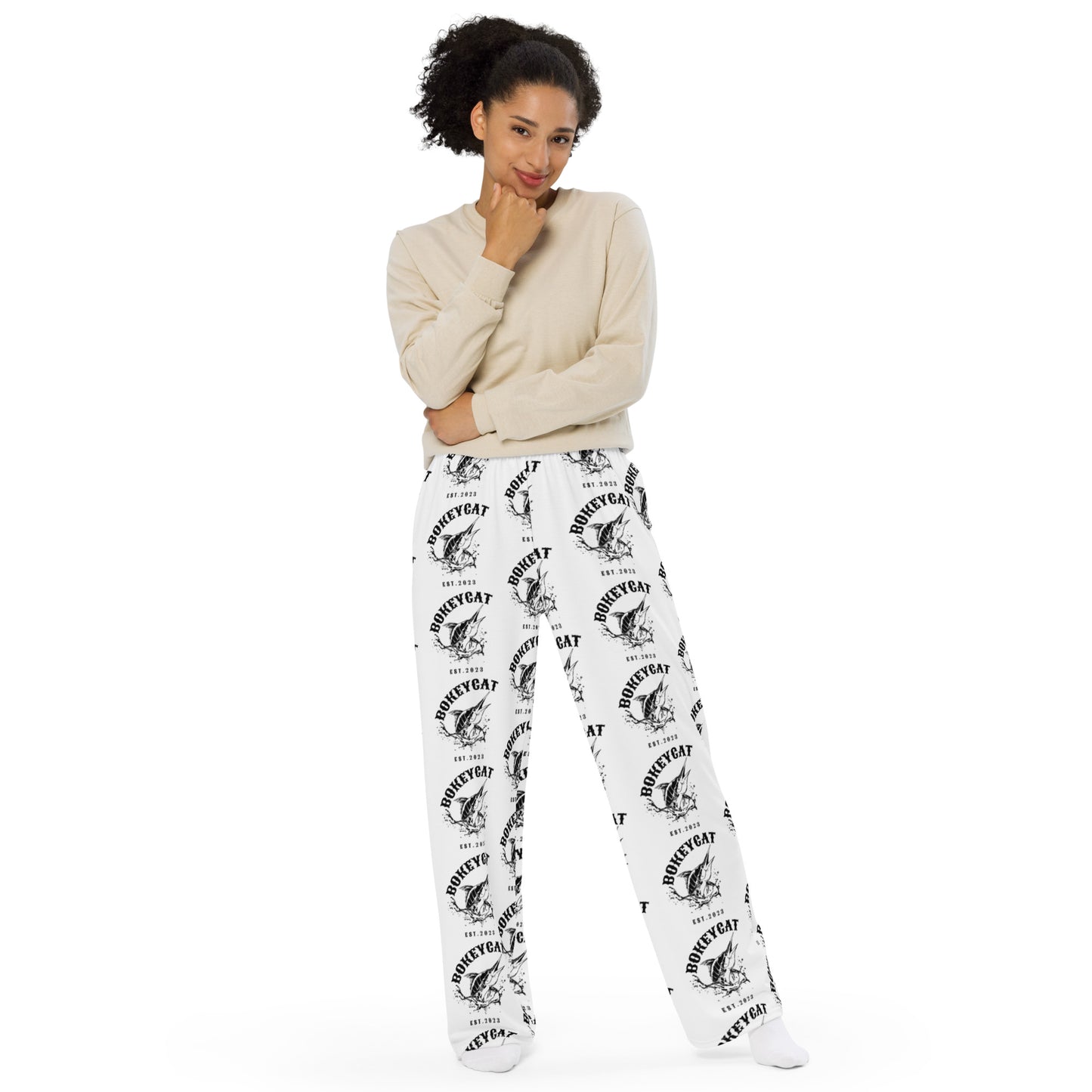 BokeyCat  unisex wide-leg pants