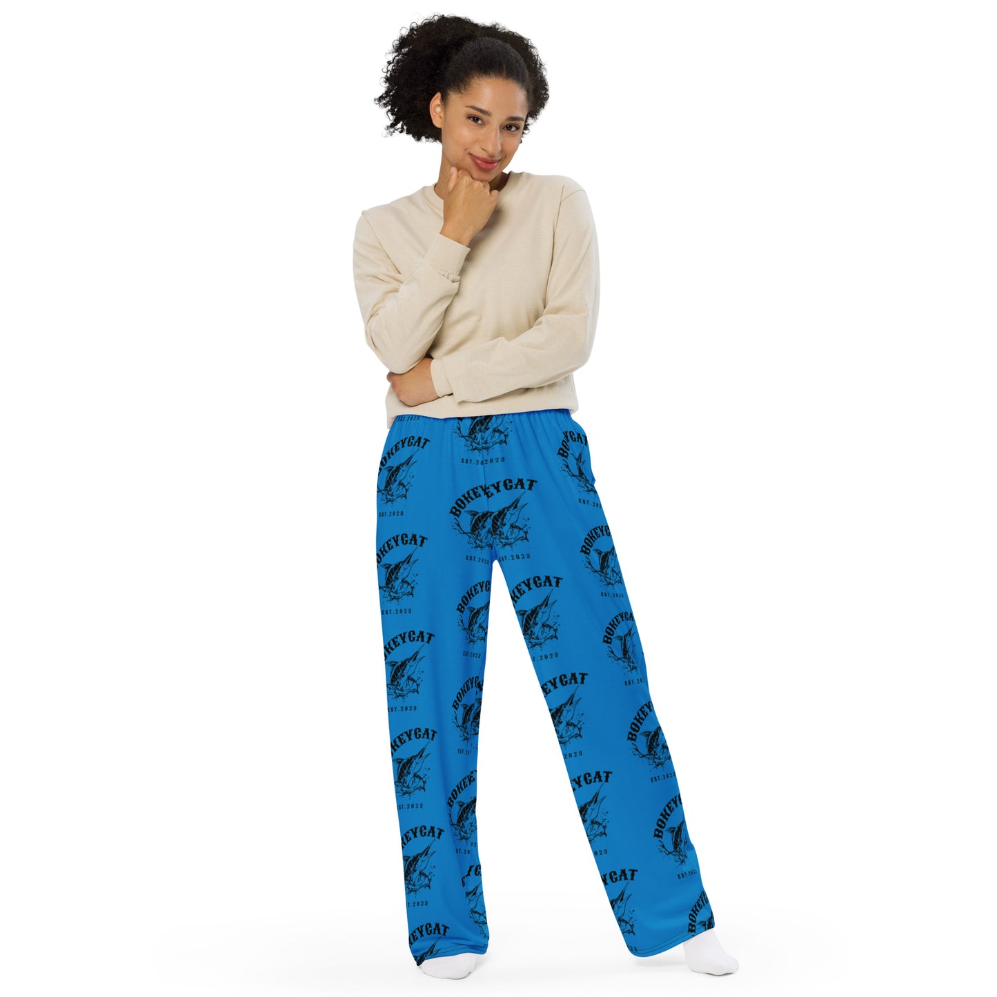 BokeyCat  unisex wide-leg pants