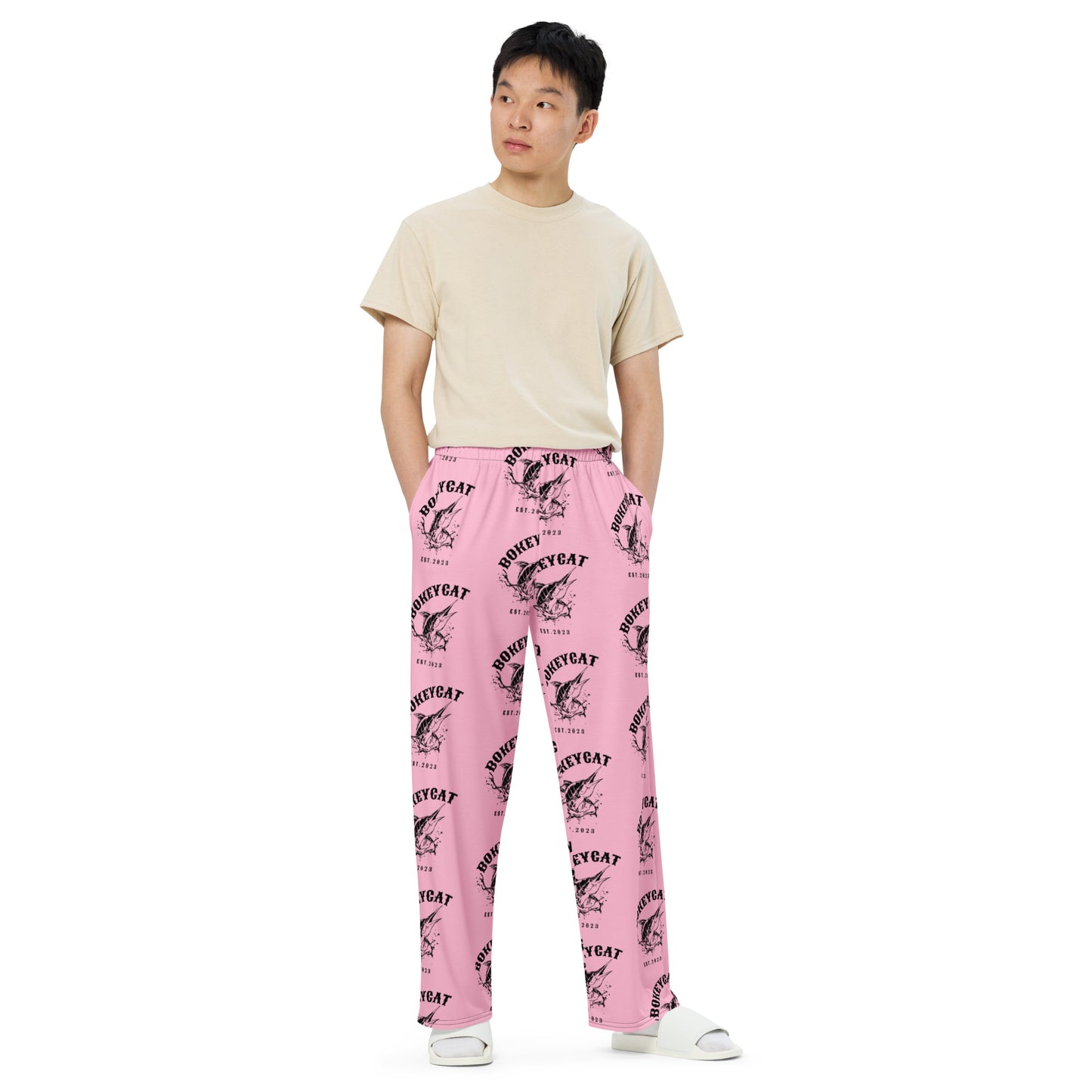 BokeyCat  unisex wide-leg pants