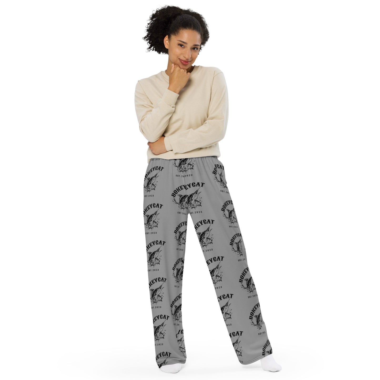 BokeyCat  unisex wide-leg pants