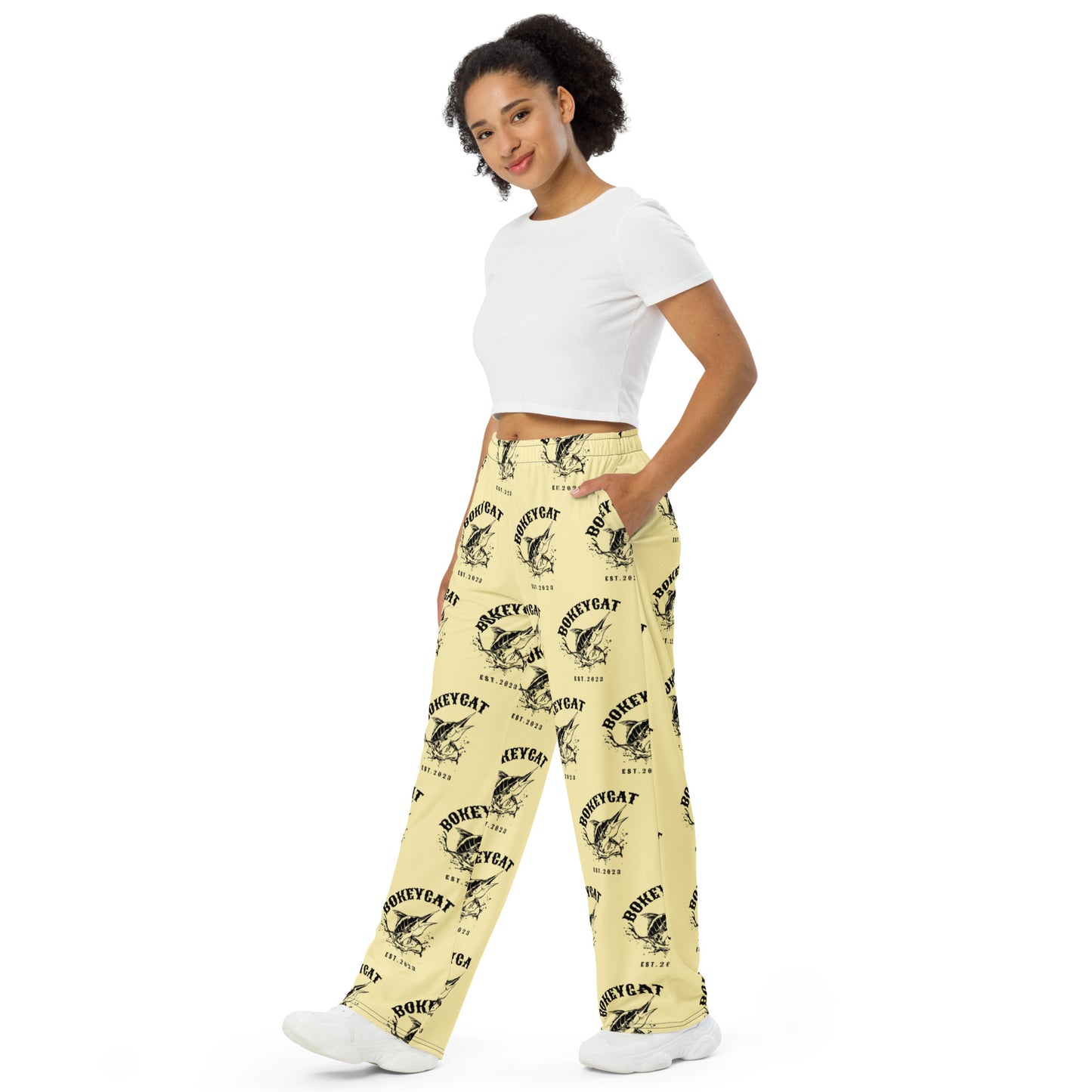 BokeyCat  unisex wide-leg pants