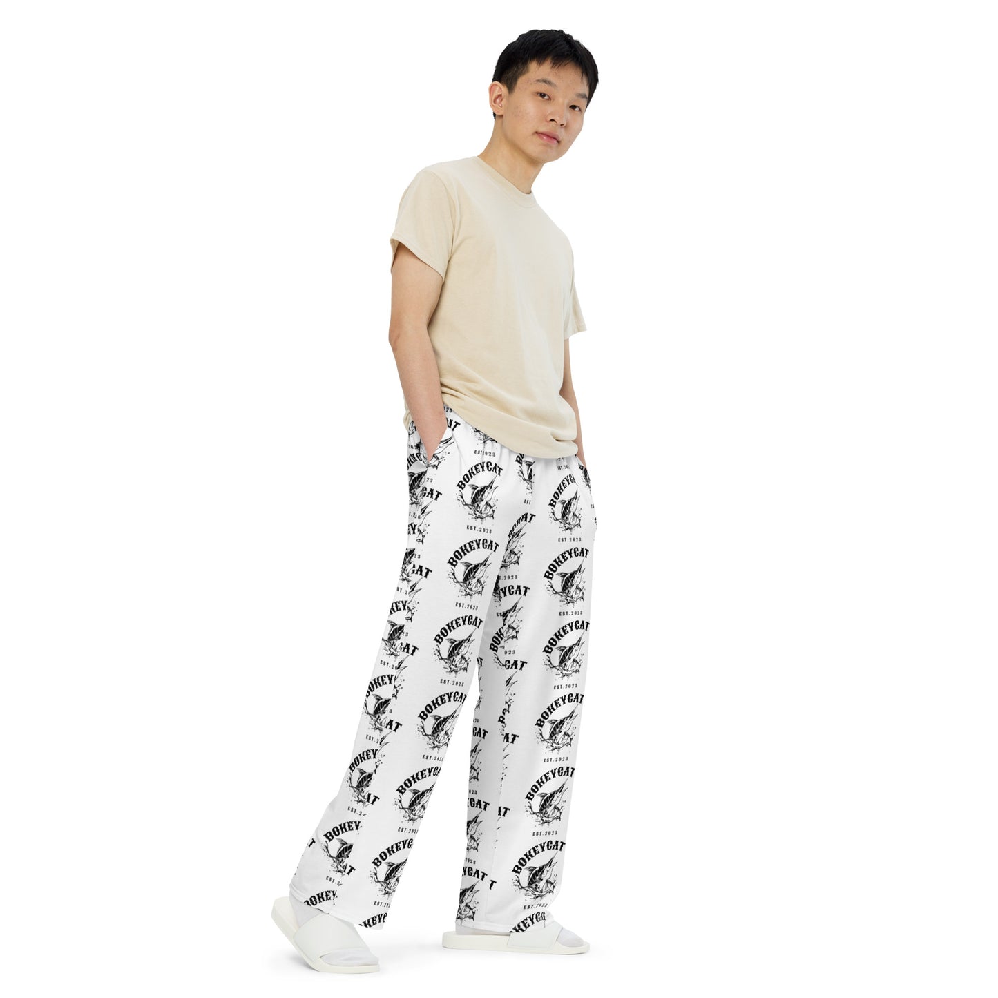 BokeyCat  unisex wide-leg pants