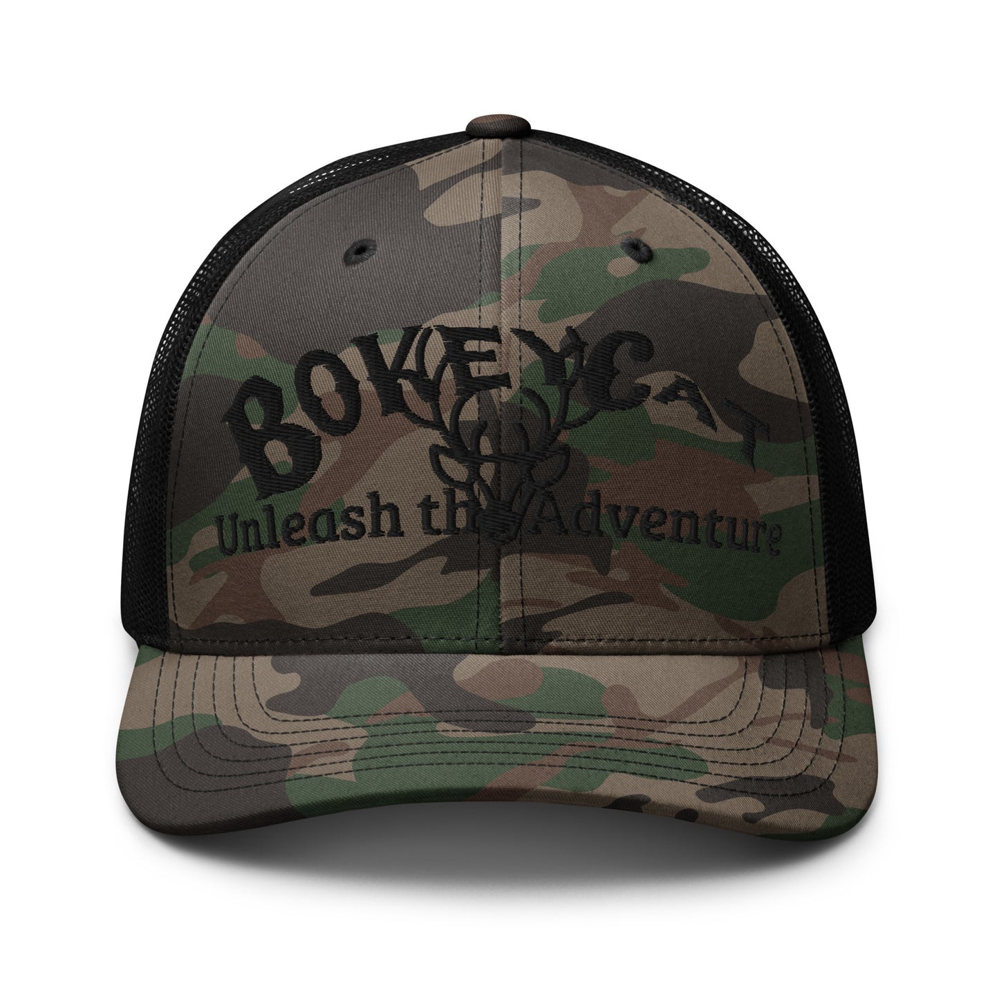 BokeyCat  Camouflage trucker hat