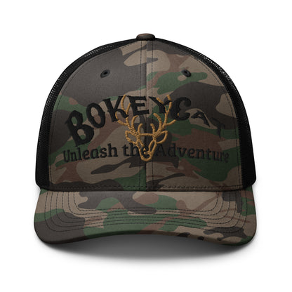 BokeyCat  Camouflage trucker hat