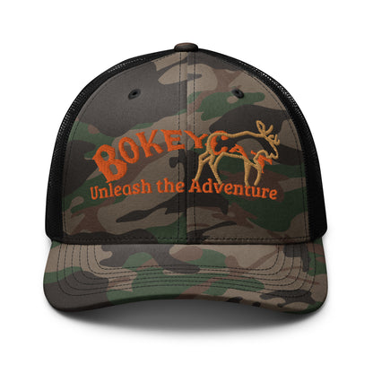 BokeyCat  Camouflage trucker hat