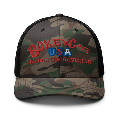 BokeyCat  Camouflage trucker hat