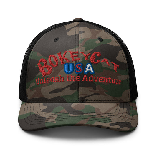 BokeyCat  Camouflage trucker hat